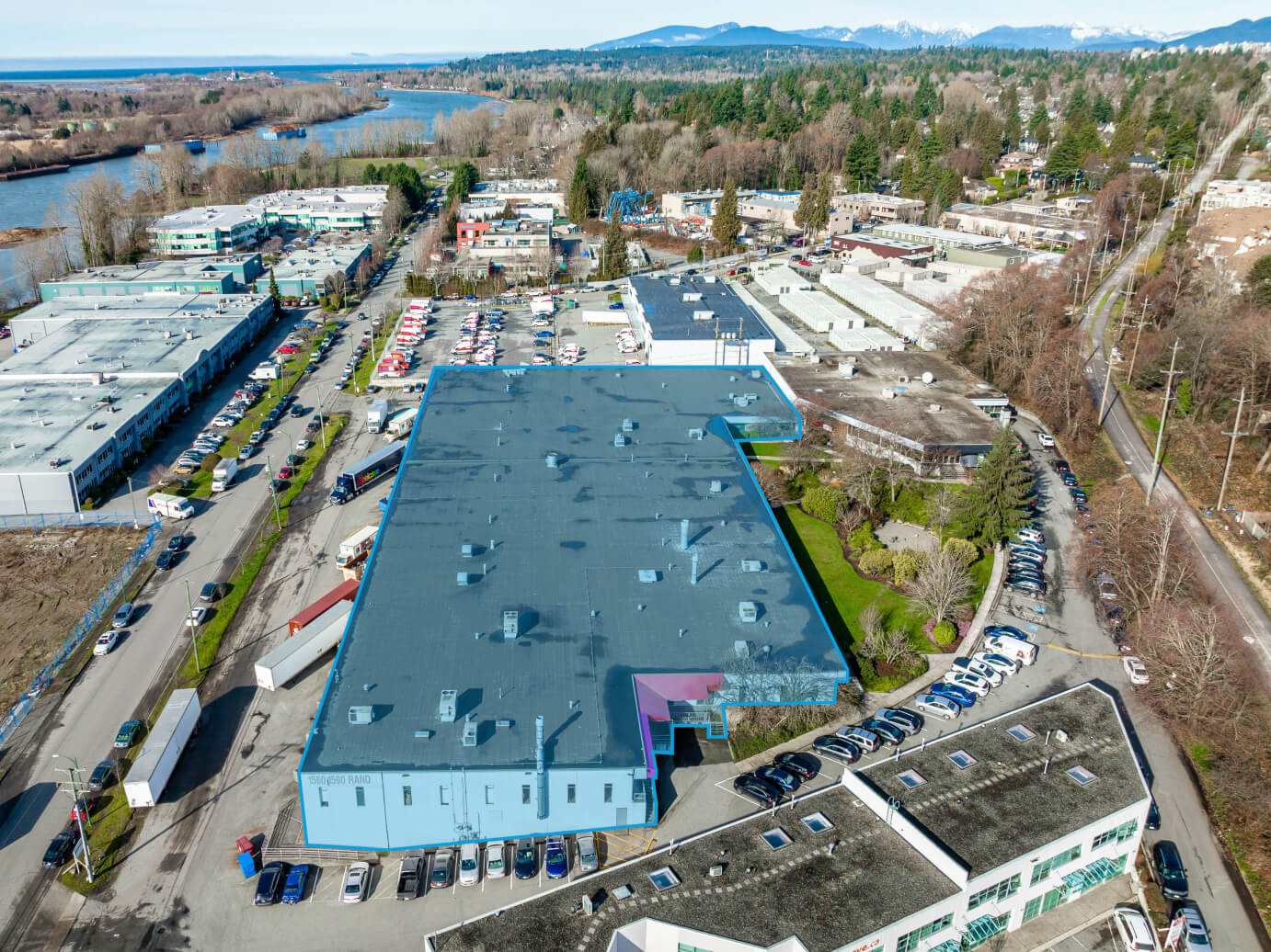 1560 Rand Avenue Industrial Development site sold in Vancouver aerial picture