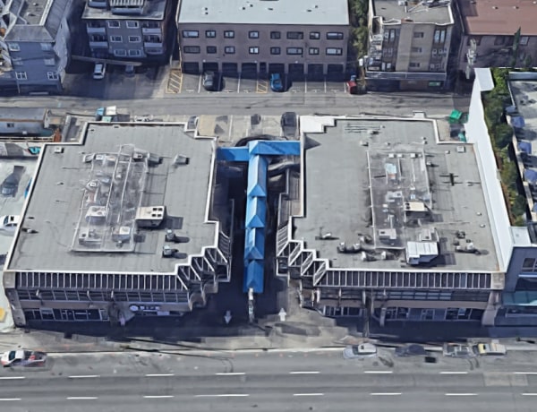 950 West Broadway aerial picture retail investment sold in Vancouver by LUK commercial real estate group