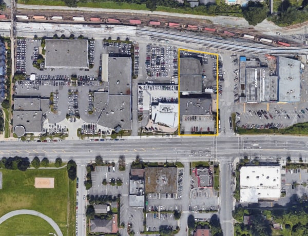 3180-3198 St John Street aerial picture retail industrial development site investment for sale in Vancouver by LUK commercial real estate group
